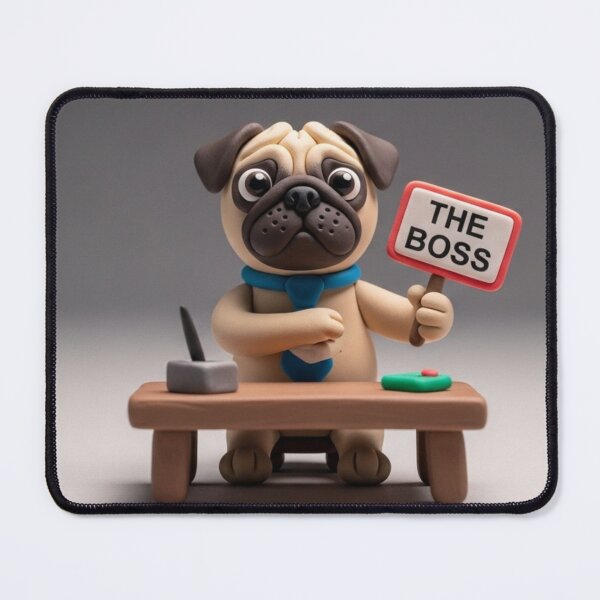 Item preview, The Boss Dog: I Just Work Here Claymation Tee designed and sold by April-Friends.