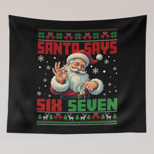 Item preview, Santa Says Six Seven Christmas Birthday Shirt Funny 6 7 Meme Gen Alpha Holiday Kids Gift designed and sold by Patchina.