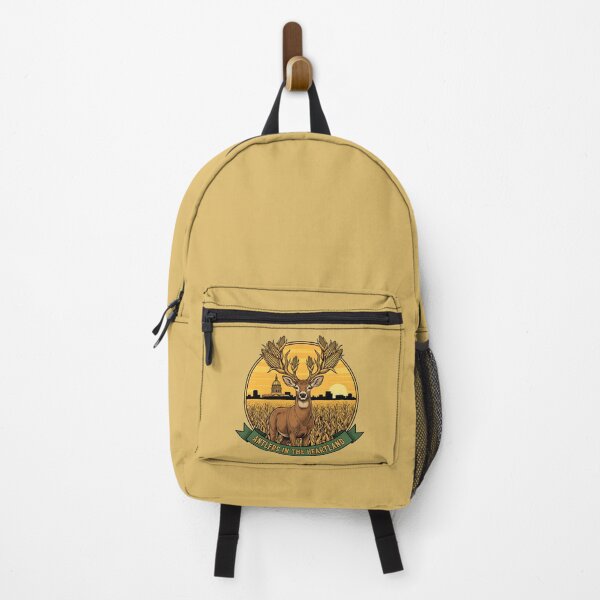 Item preview, Antlers in the Heartland Corn Deer Sunset designed and sold by PostersMode.