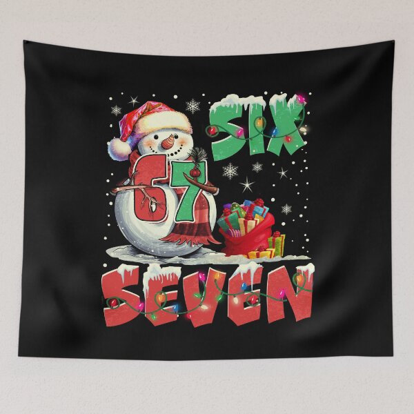 Item preview, Snowman Six Seven Christmas Birthday Shirt Funny 6 7 Meme Gen Alpha Holiday Kids Gift designed and sold by Patchina.