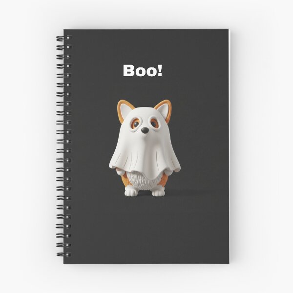 Item preview, "Boo!" The Ghostly Corgi Claymation Halloween designed and sold by April-Friends.