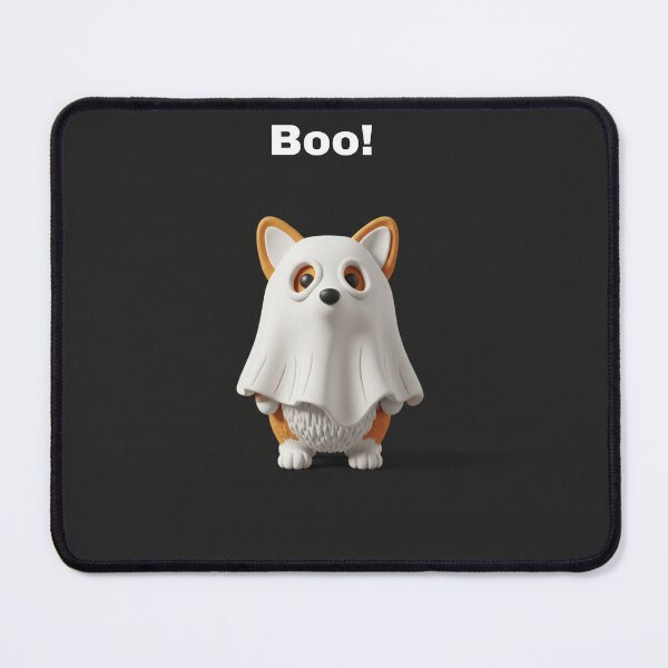 Item preview, "Boo!" The Ghostly Corgi Claymation Halloween designed and sold by April-Friends.
