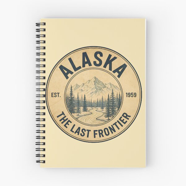 Item preview, Vintage Alaska Badge Design – The Last Frontier Adventure Retro Style designed and sold by Imaginationbeyond.
