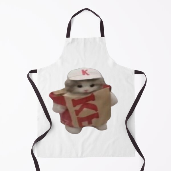 Artikelvorschau, süße Katze in KFC-Tüte entworfen und verkauft von Shrewd Mood.
