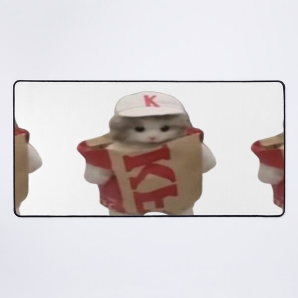Item preview, cute cat in kfc bag designed and sold by Shrewd Mood.