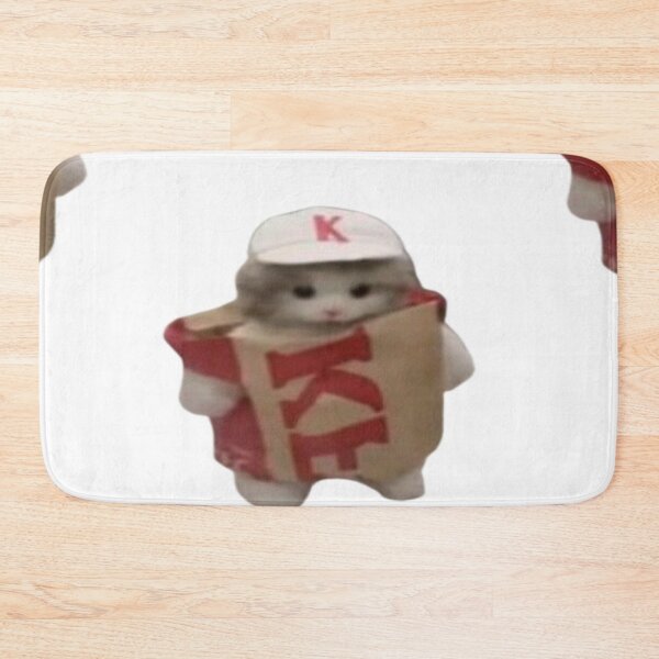 Item preview, cute cat in kfc bag designed and sold by Shrewd Mood.