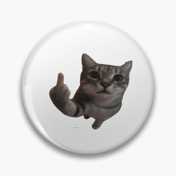 Item preview, AI cat showing middle finger designed and sold by Shrewd Mood.