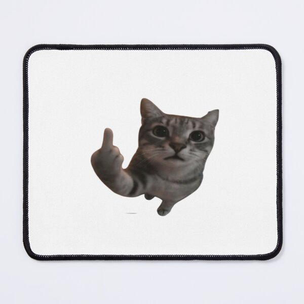Item preview, AI cat showing middle finger designed and sold by Shrewd Mood.