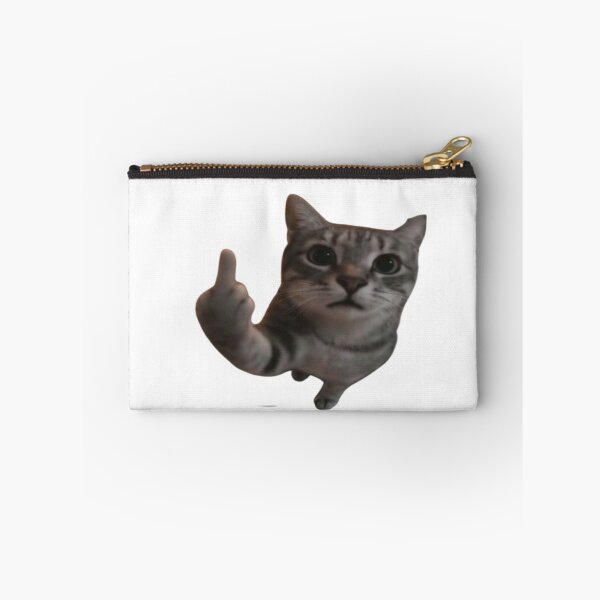 Item preview, AI cat showing middle finger designed and sold by Shrewd Mood.