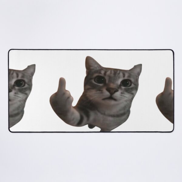 Item preview, AI cat showing middle finger designed and sold by Shrewd Mood.