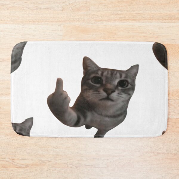 Item preview, AI cat showing middle finger designed and sold by Shrewd Mood.