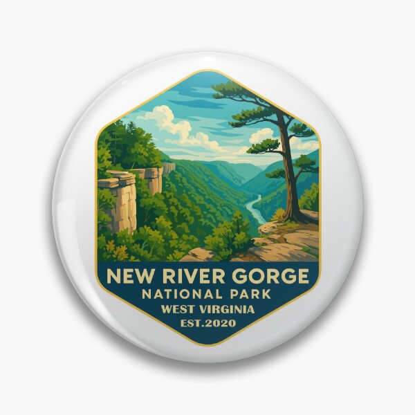 Item preview, New River Gorge National Park Retro Bridge Sticker designed and sold by Ismeal Von.