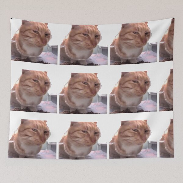 Item preview, suspicious cat meme designed and sold by Shrewd Mood.