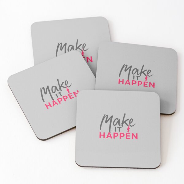 Item preview, Make It Happen – Script + Sans Minimal Tee designed and sold by EcoArtTees.