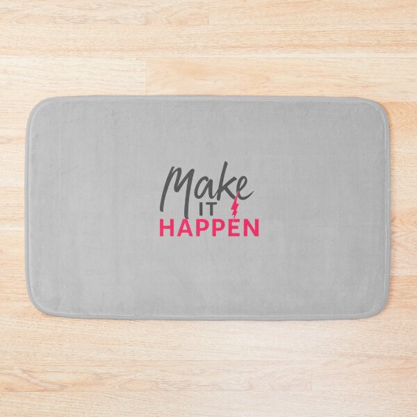 Item preview, Make It Happen – Script + Sans Minimal Tee designed and sold by EcoArtTees.