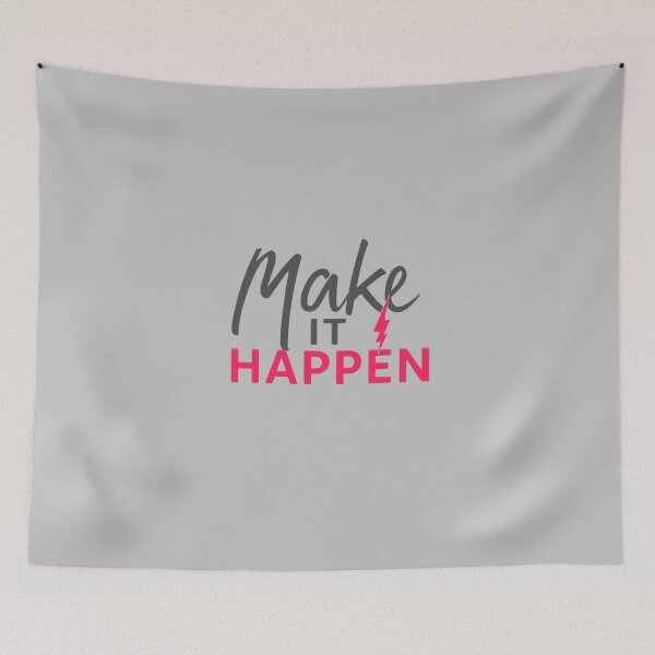 Item preview, Make It Happen – Script + Sans Minimal Tee designed and sold by EcoArtTees.