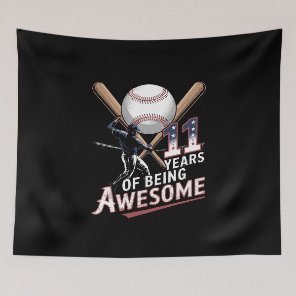 Item preview, 12 Years Being Awesome Baseball Flag 12th Birthday Bday Boys  designed and sold by MathisBellanger.