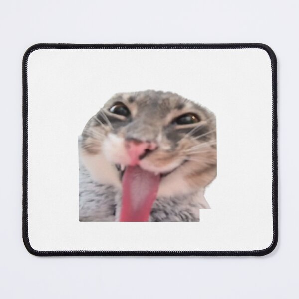 Item preview, cat with tongue out meme designed and sold by Shrewd Mood.