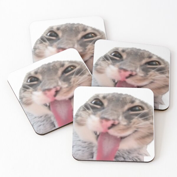 Item preview, cat with tongue out meme designed and sold by Shrewd Mood.