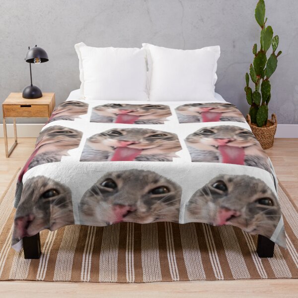 Item preview, cat with tongue out meme designed and sold by Shrewd Mood.
