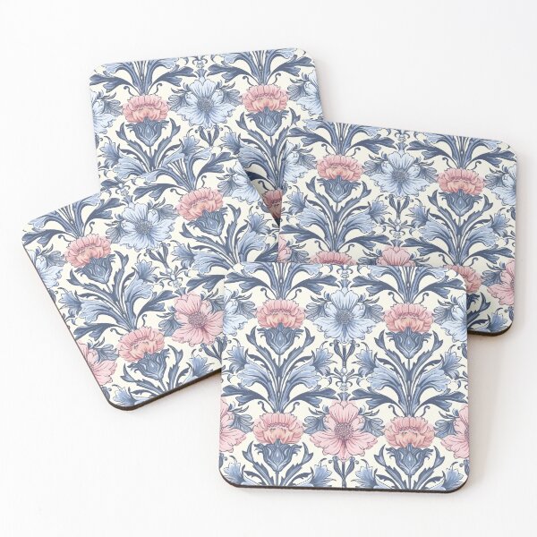Artikelvorschau, Jugendstil, Lotus, Blau, Blumen-, Seamless, Muster entworfen und verkauft von Atlas Kai.