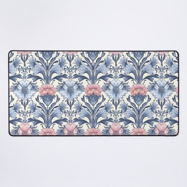 Item preview, Art Nouveau Lotus Blue Floral Seamless Pattern designed and sold by Atlas Kai.