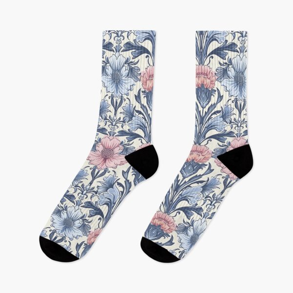 Item preview, Art Nouveau Lotus Blue Floral Seamless Pattern designed and sold by Atlas Kai.