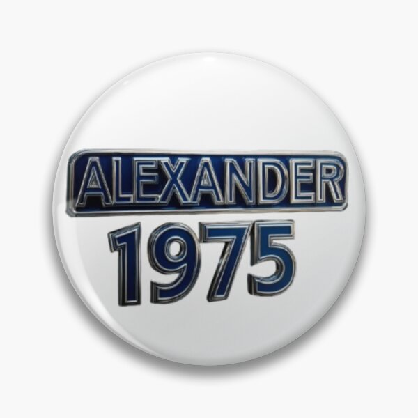 Item preview, Alexander 1975 Classic Chrome Retro Name Design designed and sold by AlexLineArt.