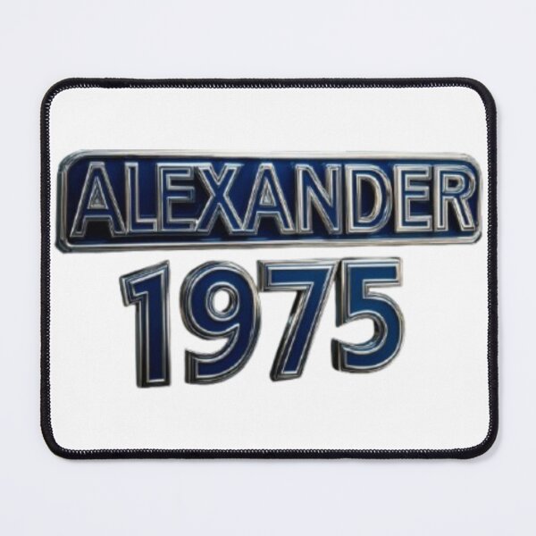 Item preview, Alexander 1975 Classic Chrome Retro Name Design designed and sold by AlexLineArt.