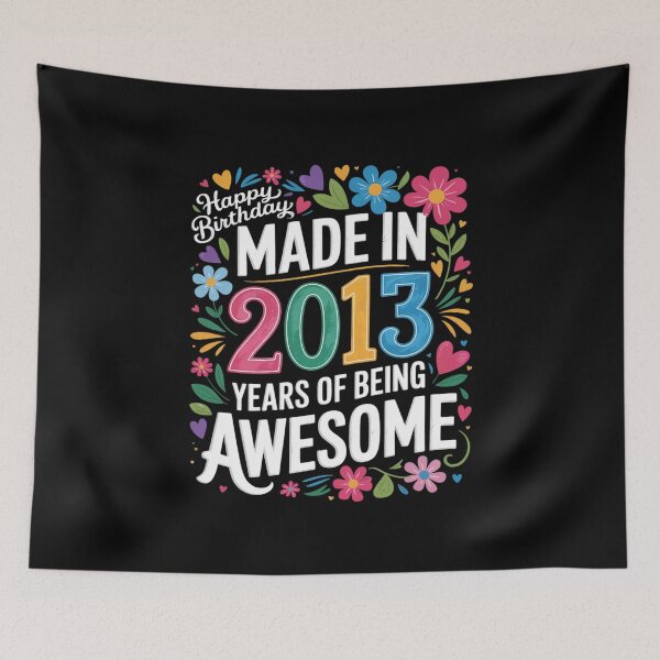 Item preview, 12 Years Old Made In 2013 Floral 12th Birthday Girls  designed and sold by MathisBellanger.