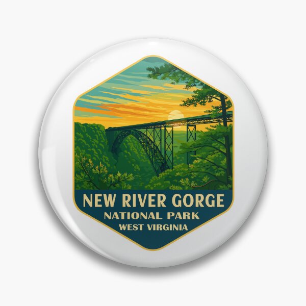 Item preview, New River Gorge National Park Retro Bridge Sticker designed and sold by Ismeal Von.