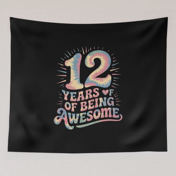 Item preview, 12th Birthday Idea Tie-Dye 12 Year Of Being Awesome  designed and sold by MathisBellanger.