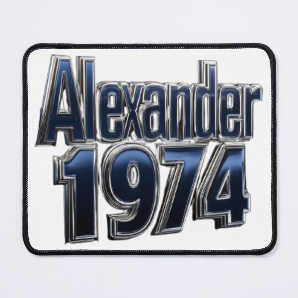 Item preview, Alexander 1974 Classic Chrome Retro Name Design designed and sold by AlexLineArt.