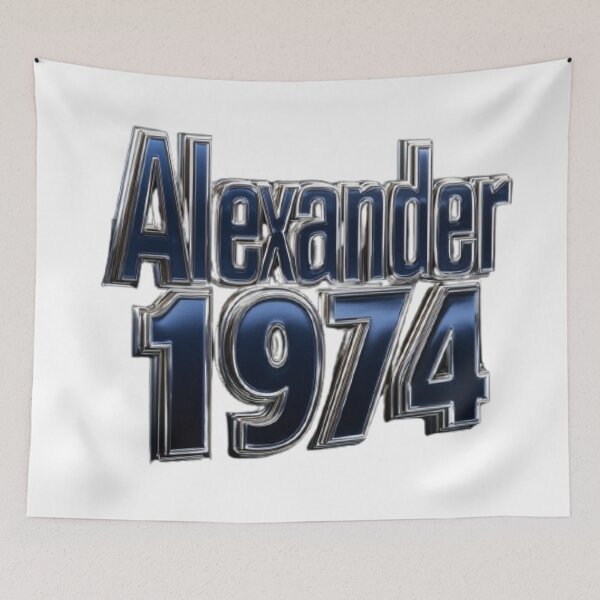 Item preview, Alexander 1974 Classic Chrome Retro Name Design designed and sold by AlexLineArt.
