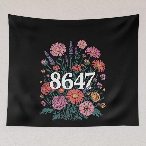 Item preview, 8647 Subtle Anti Trump 86 47 Floral Boho Style1  designed and sold by MonsterBuddiess.