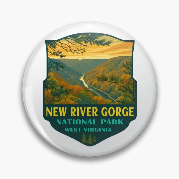 Item preview, New River Gorge National Park Retro Bridge Sticker designed and sold by Ismeal Von.