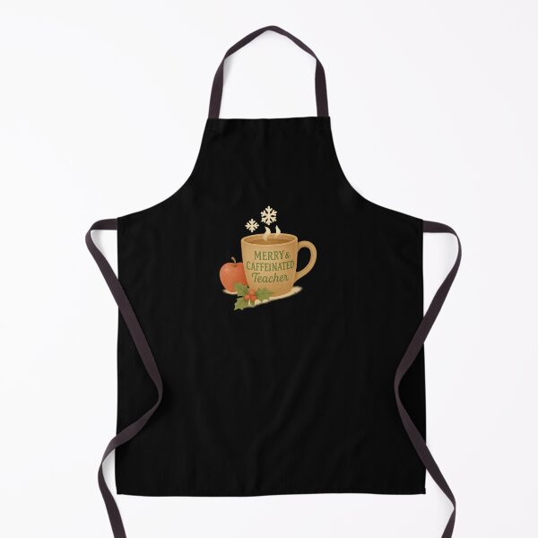 Item preview, Merry & Caffeinated Teacher | Funny Christmas Coffee Lover T-Shirt designed and sold by Just You Tee | Say It Loud, Wear It Proud.