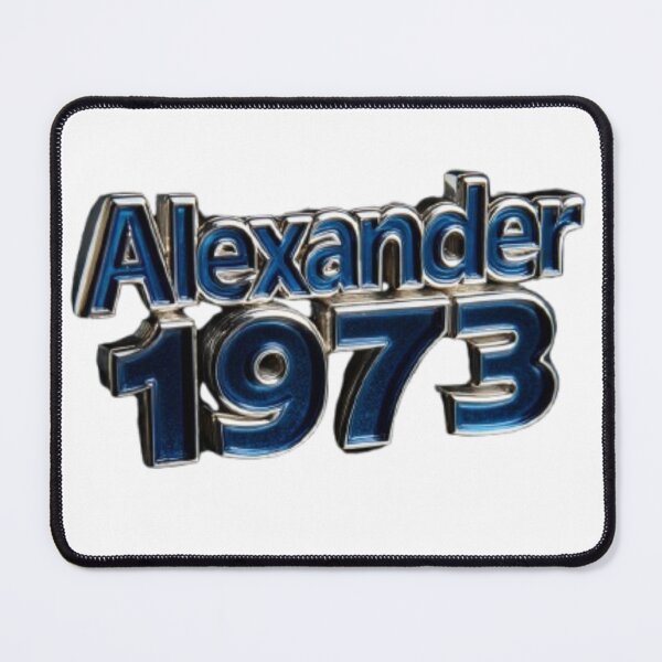 Item preview, Alexander 1973 Classic Chrome Retro Name Design designed and sold by AlexLineArt.