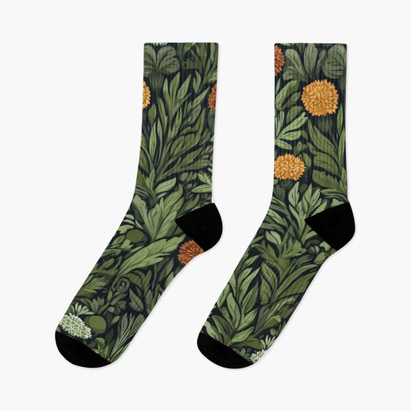 Item preview, Marigold Grove Arts and Crafts Floral Pattern designed and sold by Atlas Kai.