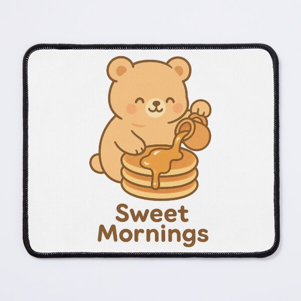 Item preview, Sweet Mornings Bear with Pancakes and Honey designed and sold by Kindly Dead.