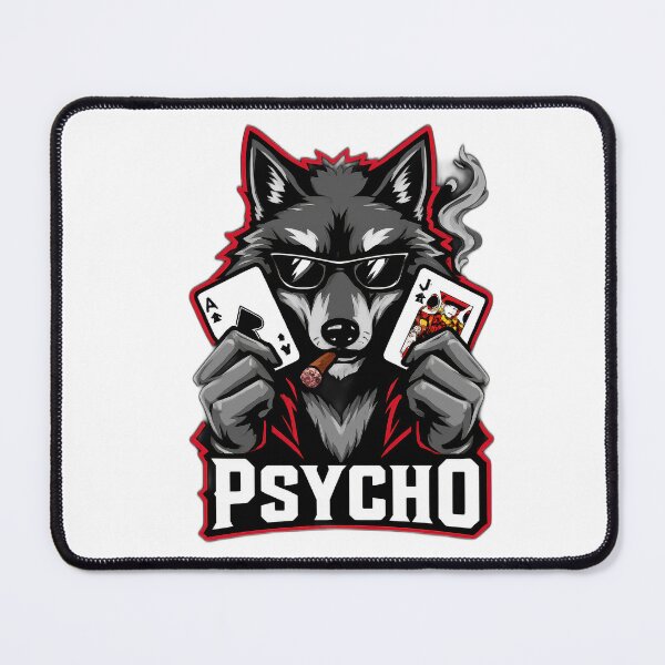 Item preview, Psycho Wolf Poker King – Bold Alpha Design designed and sold by Moriarty's Digital Visions.