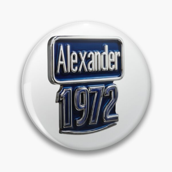 Item preview, Alexander 1972 Classic Chrome Retro Name Design designed and sold by AlexLineArt.