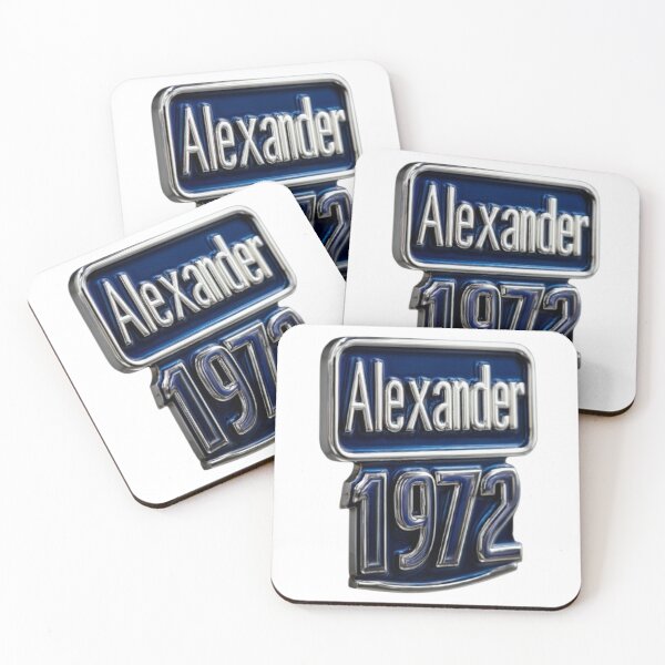 Item preview, Alexander 1972 Classic Chrome Retro Name Design designed and sold by AlexLineArt.