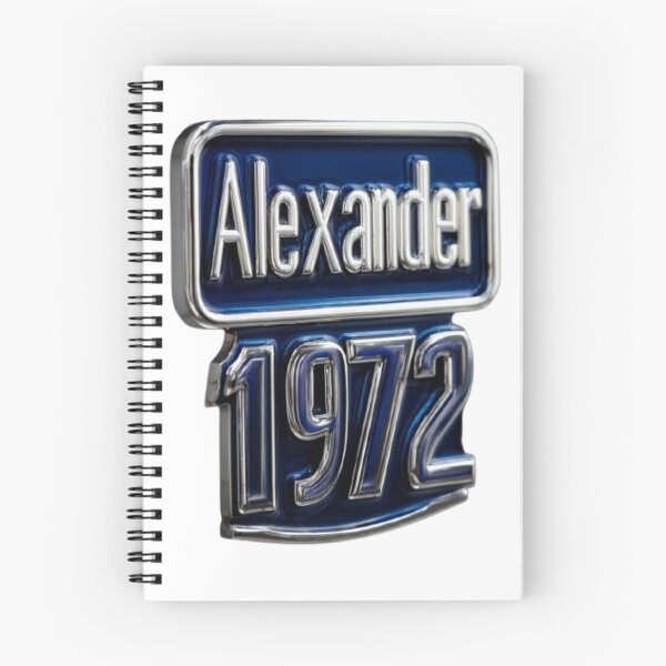 Item preview, Alexander 1972 Classic Chrome Retro Name Design designed and sold by AlexLineArt.
