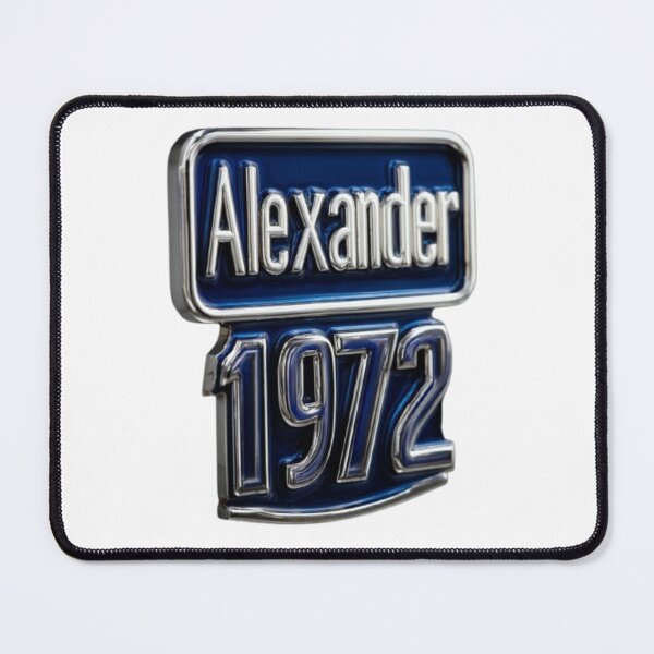 Item preview, Alexander 1972 Classic Chrome Retro Name Design designed and sold by AlexLineArt.