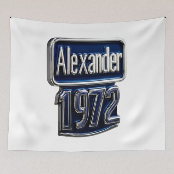 Item preview, Alexander 1972 Classic Chrome Retro Name Design designed and sold by AlexLineArt.