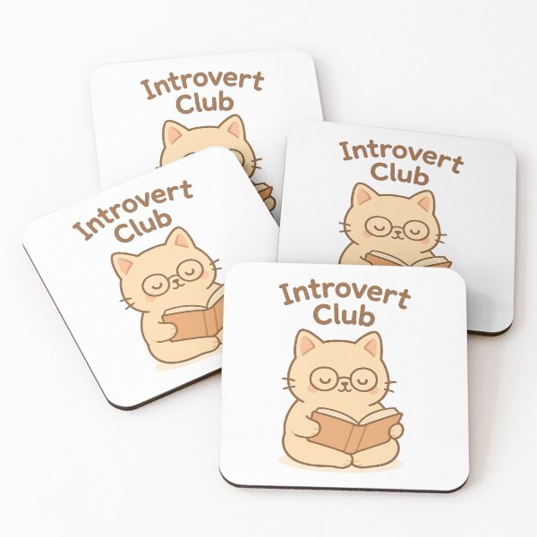 Item preview, Introvert Club Cat Reading Book designed and sold by Kindly Dead.