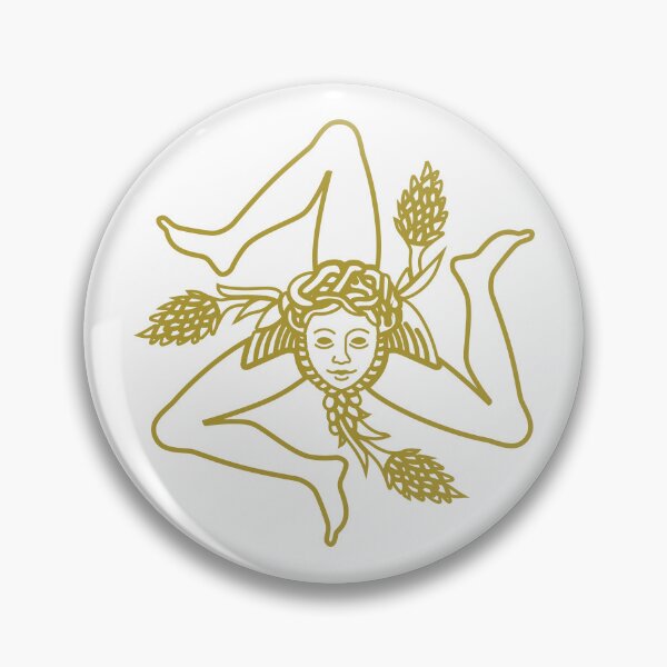 Artikelvorschau, Goldenes sizilianisches Medusa-Symbol von Trinacria entworfen und verkauft von Freshinkshop.