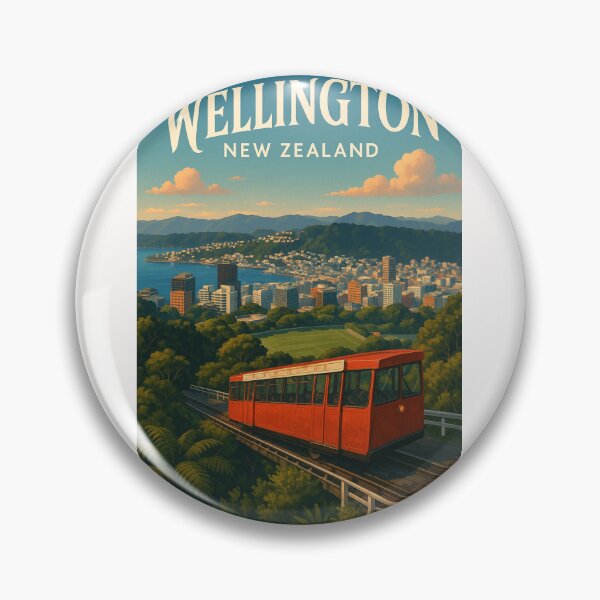 Item preview, Wellington Cable Car Climbing Toward Kelburn Lookout, New Zealand designed and sold by Places On Earth.