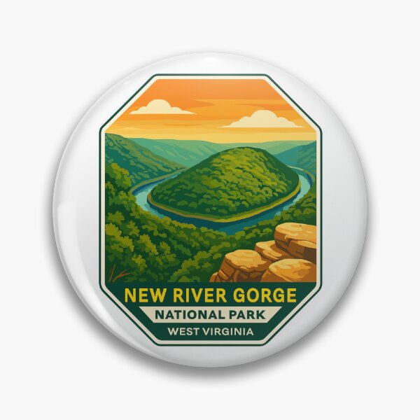 Item preview,  New River Gorge National Park Retro Bridge Sticker designed and sold by Ismeal Von.